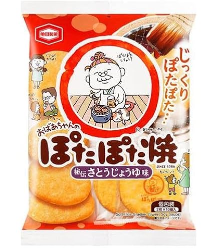 Amazon.co.jp: 亀田製菓 ぽたぽた焼 秘伝さとうじょうゆ味 50個入り（1